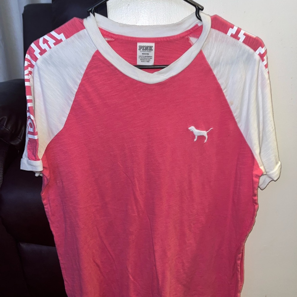 Victoria's Secret Pink and White Tee